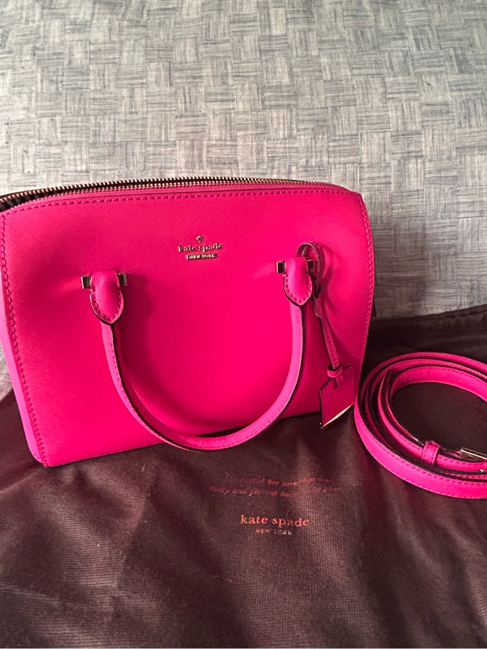 kate spade Hot Pink Satchel with Removable Strap